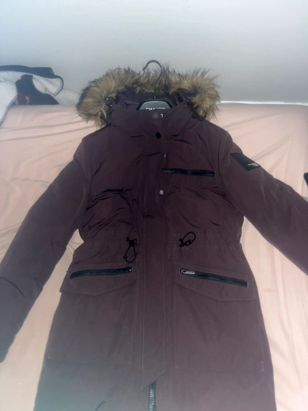 Kendall & Kylie Parka Jacket - Burgundy - Size M - photo 2