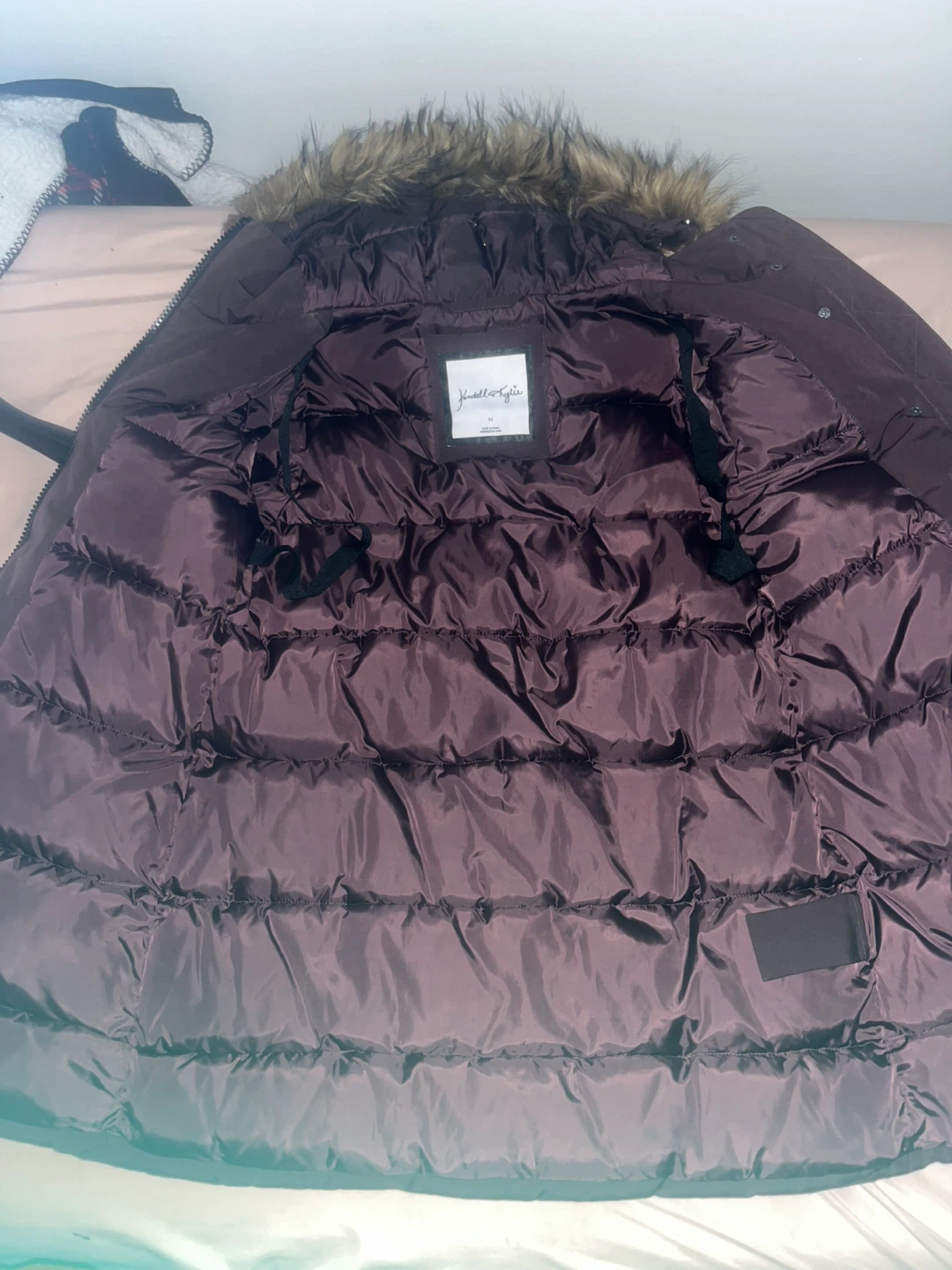 Kendall & Kylie Parka Jacket - Burgundy - Size M