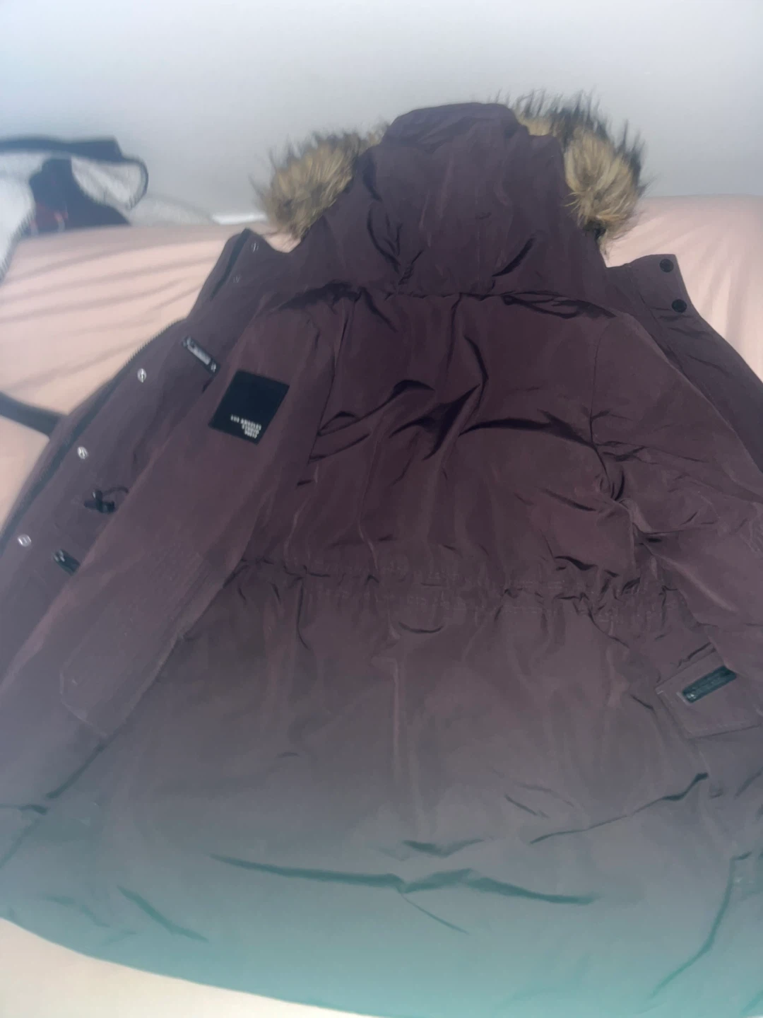 Kendall & Kylie Parka Jacket - Burgundy - Size M - photo 5
