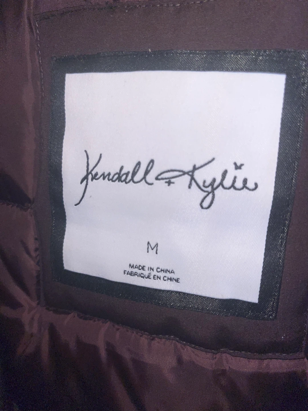Kendall & Kylie Parka Jacket - Burgundy - Size M - photo 3