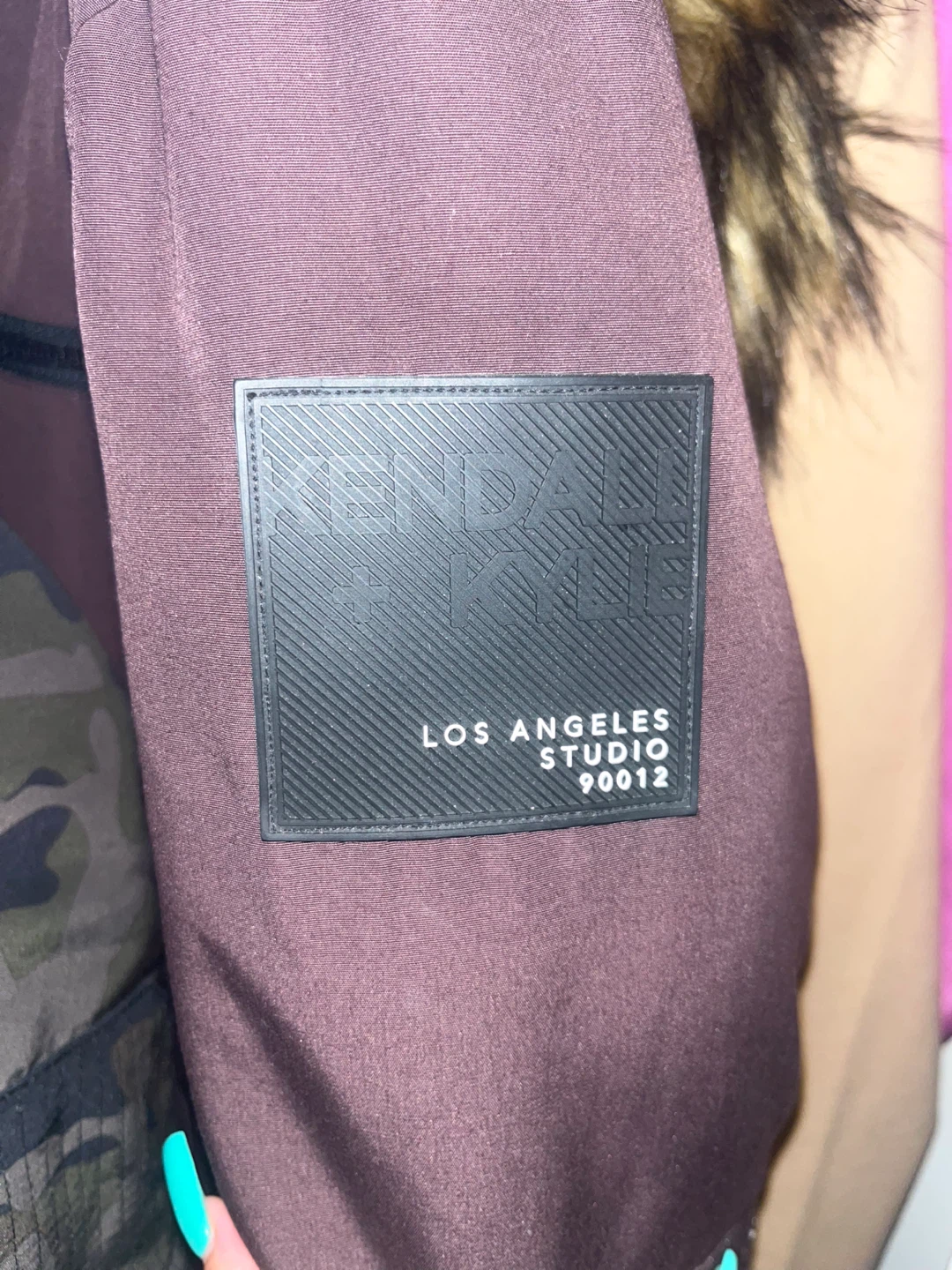 Kendall & Kylie Parka Jacket - Burgundy - Size M - photo 4