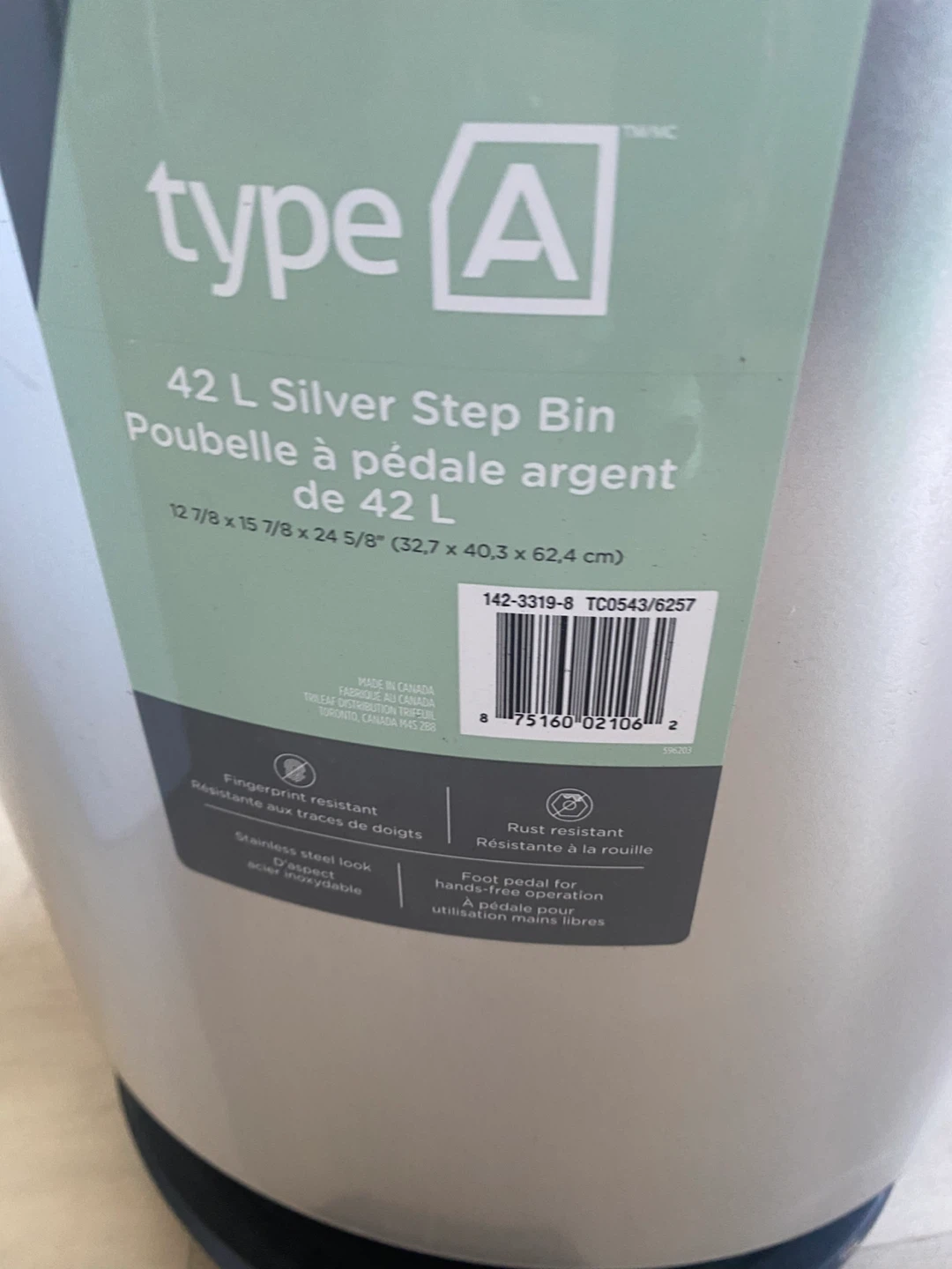 Stainless steel Trash Can - photo 3