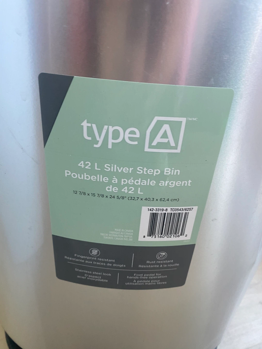 Stainless steel Trash Can - photo 2