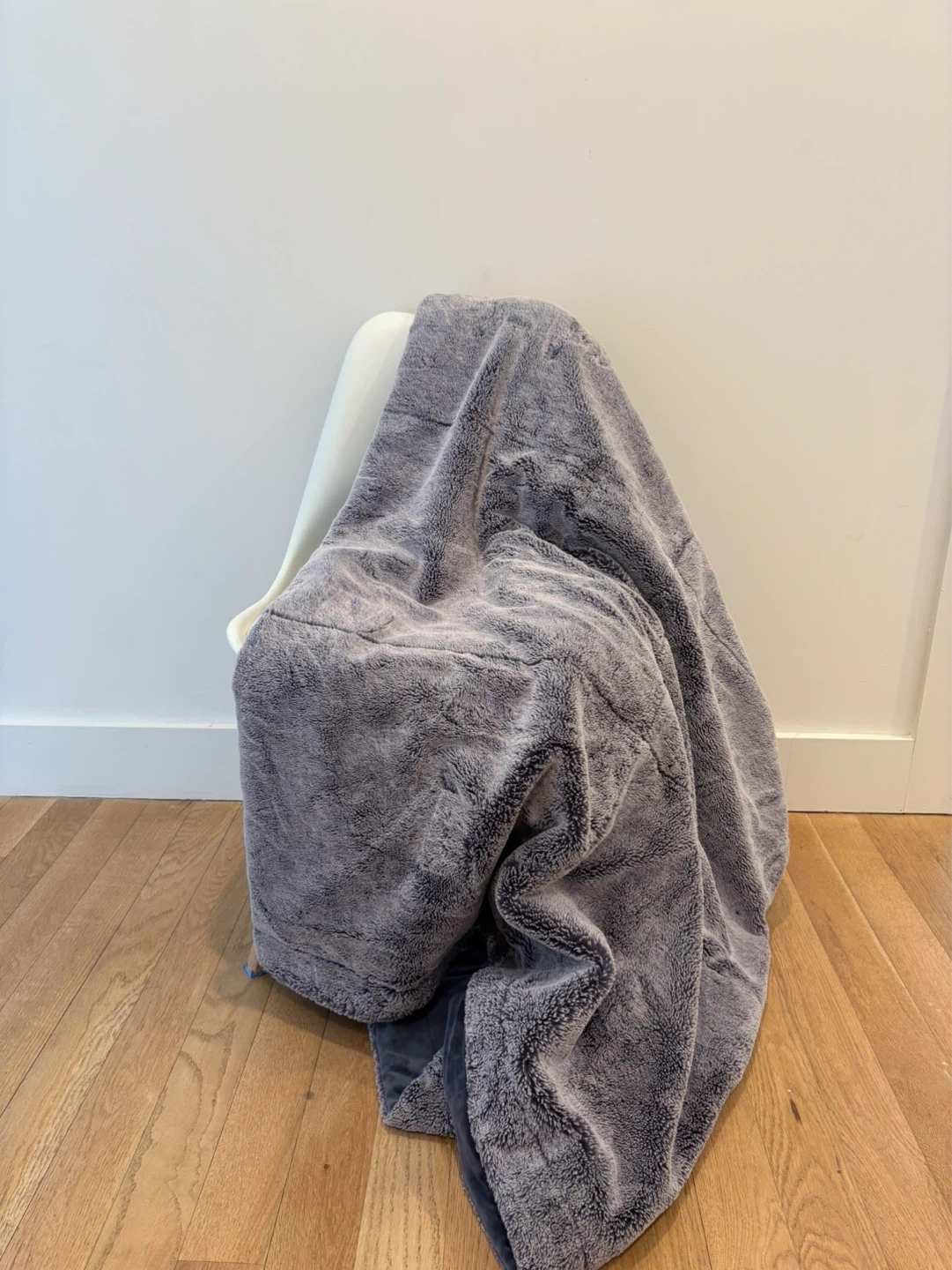 Lovesac Faux Fur Throw Blanket - Gray
