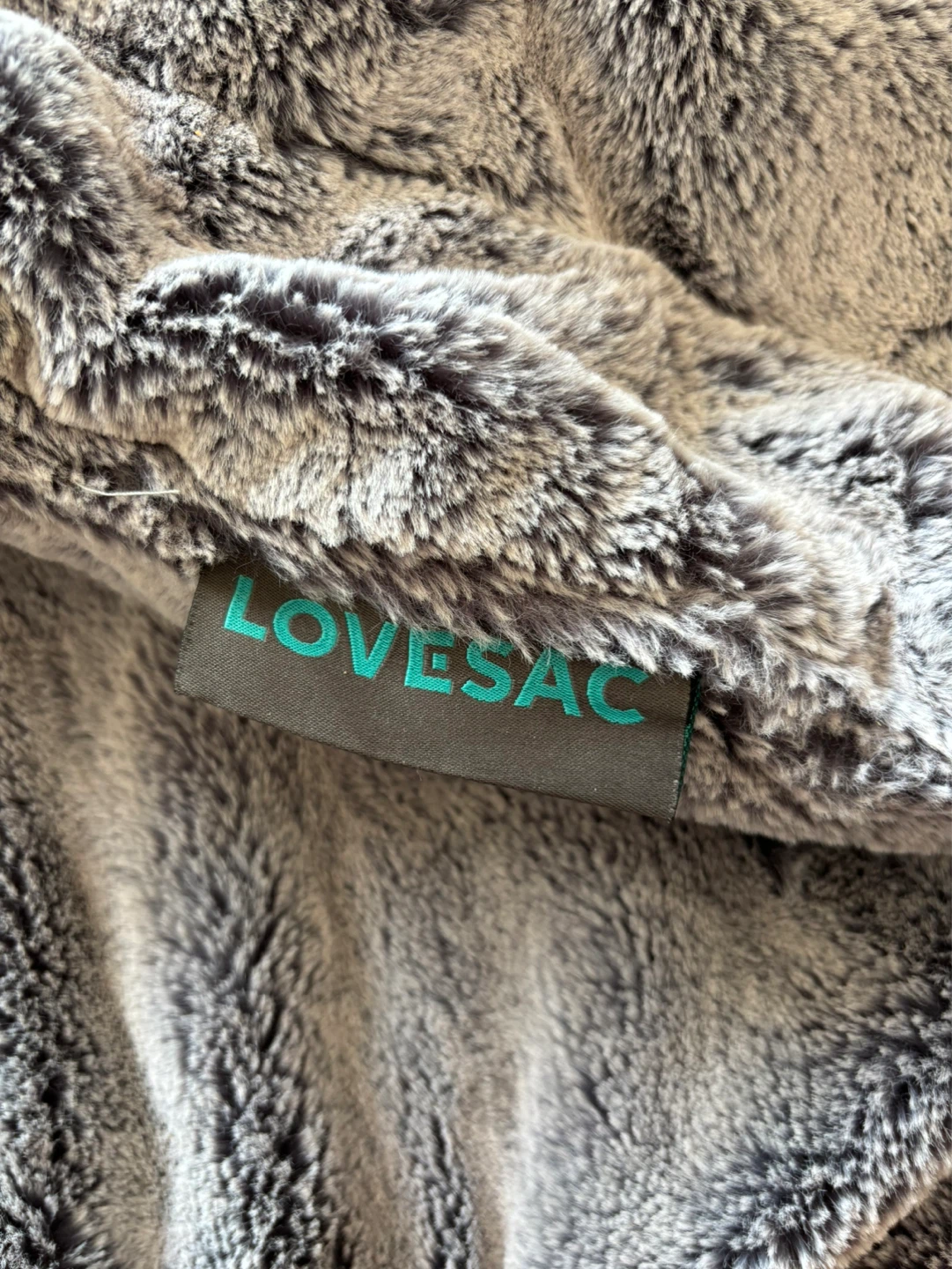Lovesac Faux Fur Throw Blanket - Gray - photo 5