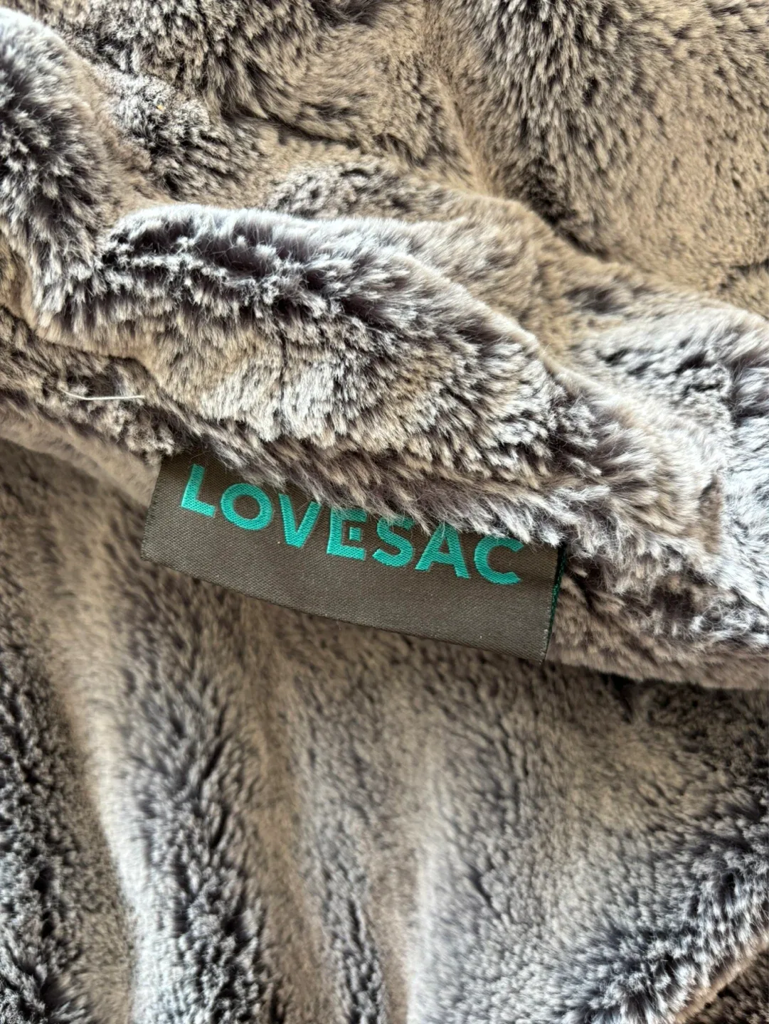 Lovesac Faux Fur Throw Blanket - Gray - photo 5
