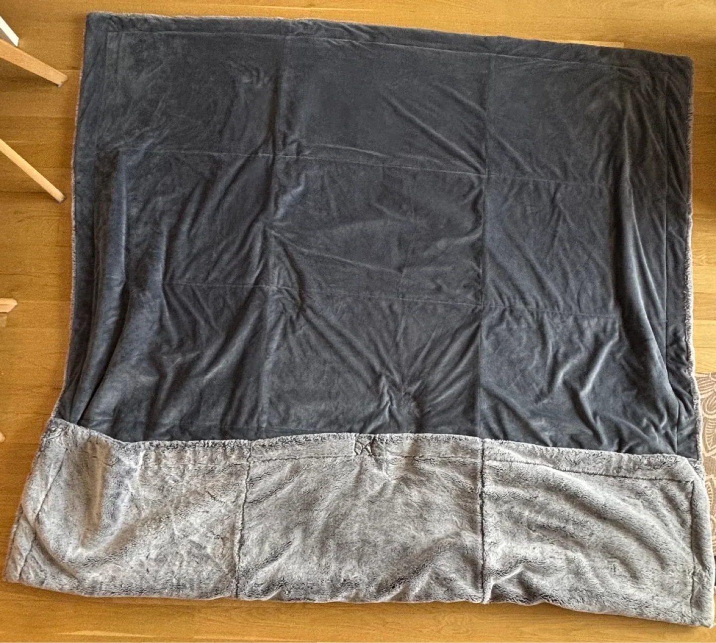 Lovesac Faux Fur Throw Blanket - Gray - photo 4