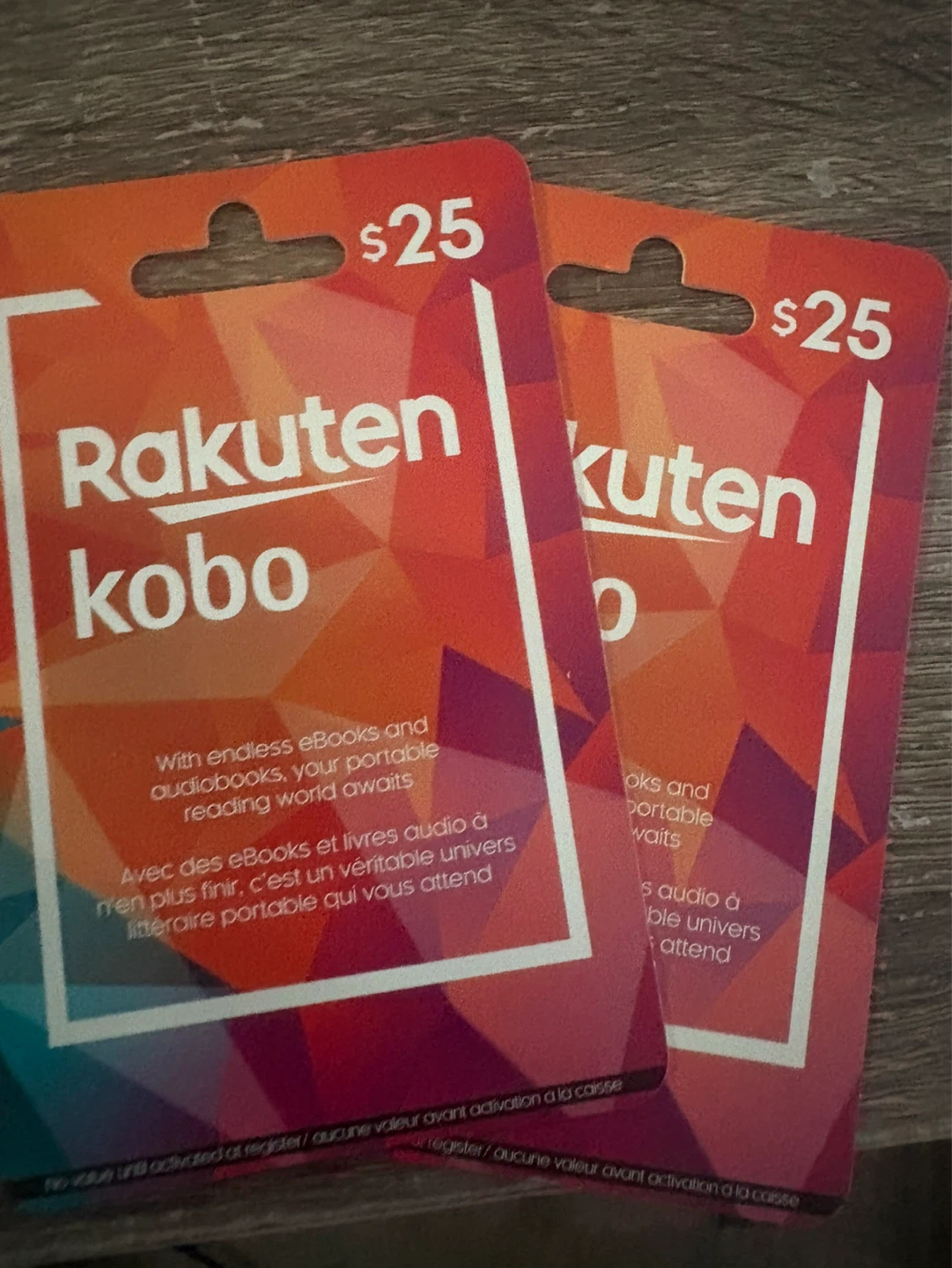 Rakuten Kobo $25 Gift Card - 2 Pack