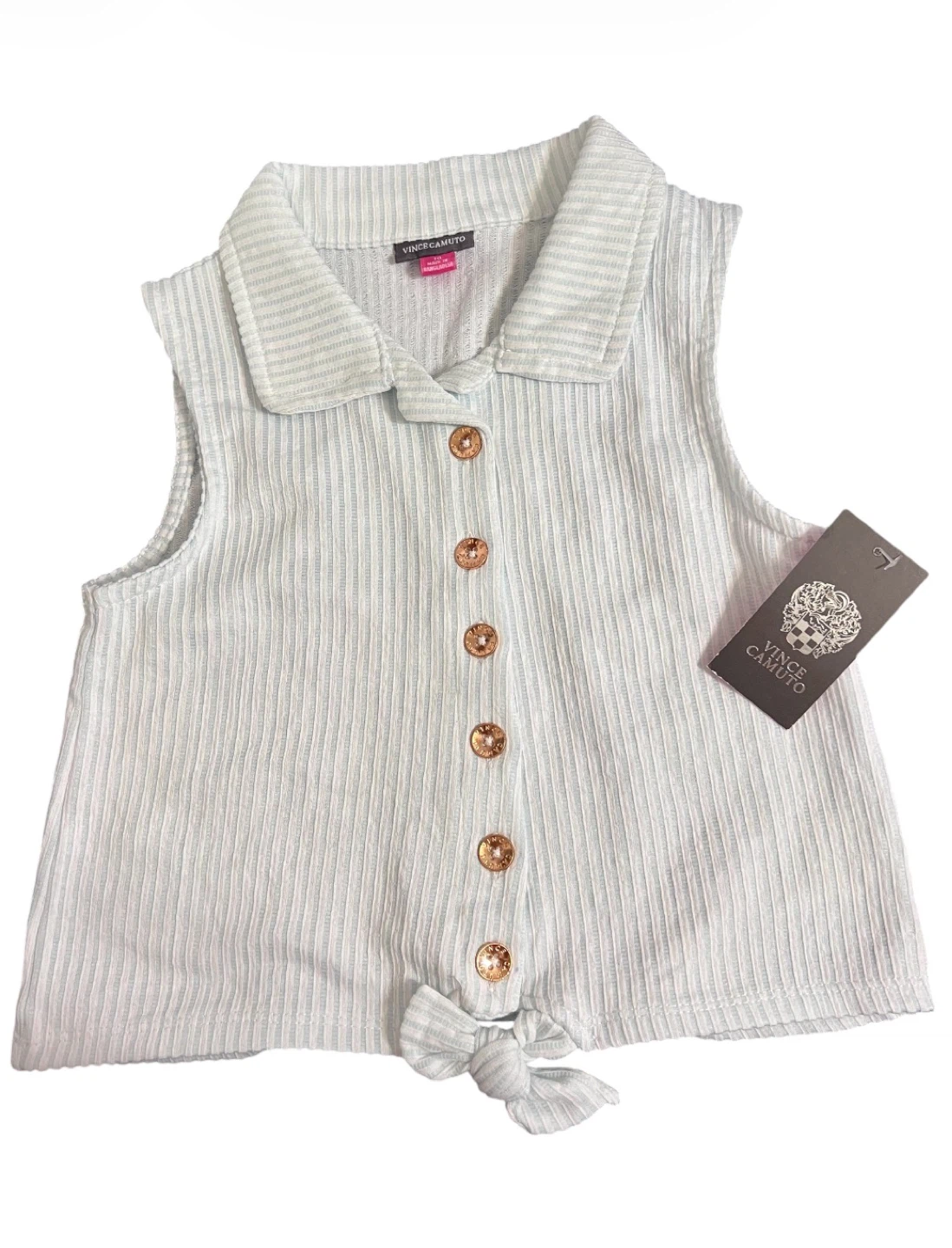 Vince Camuto Girls Sleeveless Tie-Front Top – Size 10 – BNWT