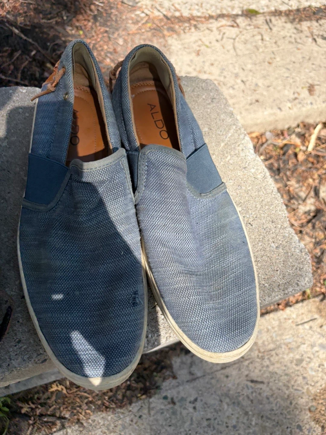ALDO Blue Slip-On Canvas Shoes