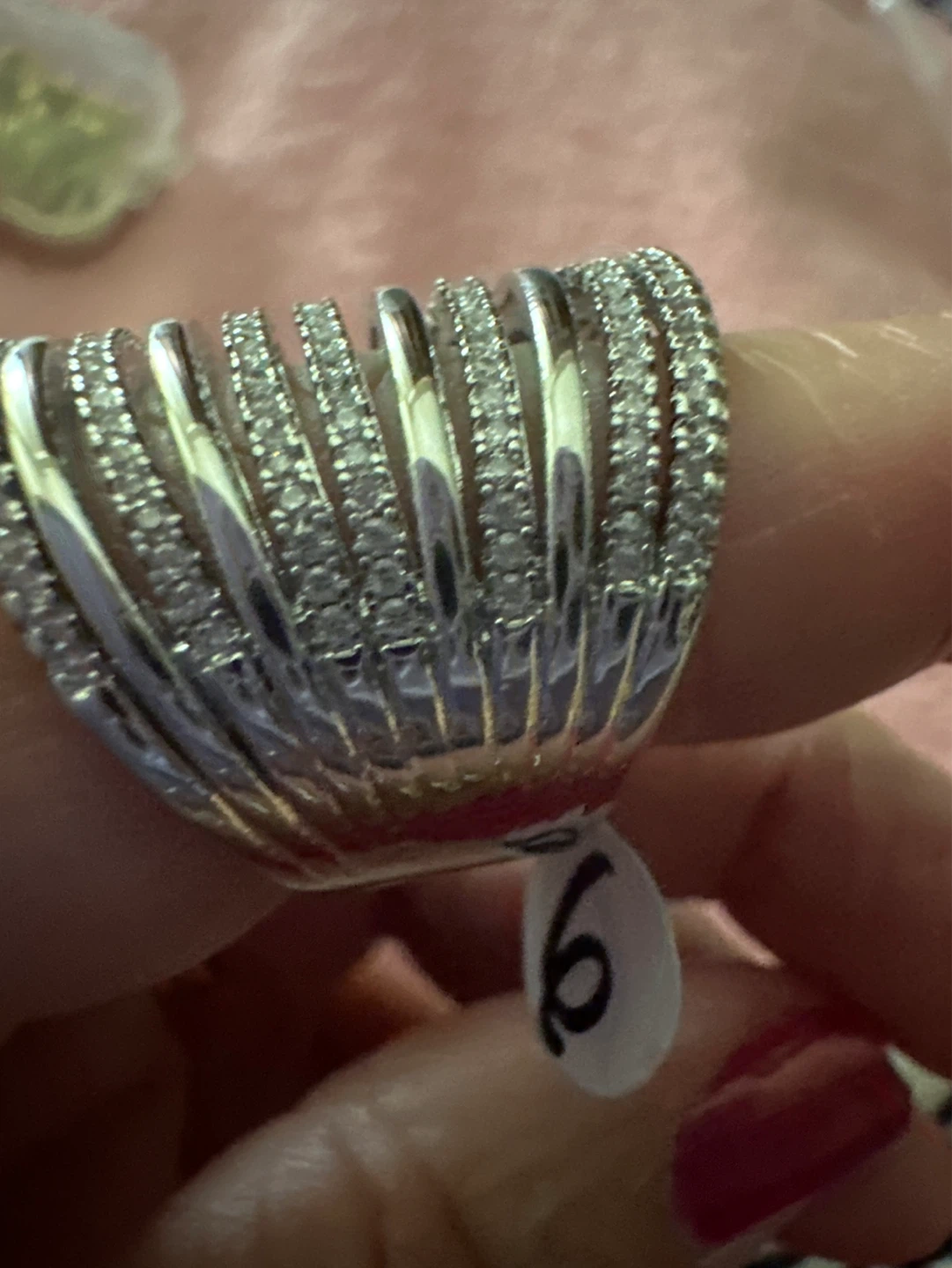 Sparkly Stacked Ring Size 6 - photo 2