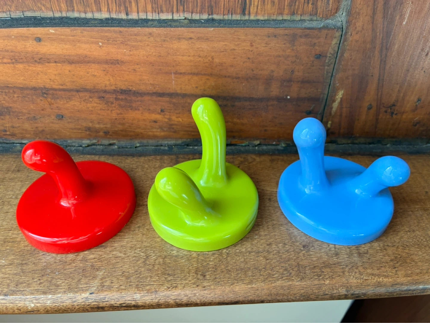Vintage IKEA krokig Wall Hooks Set of 3 Memphis Color