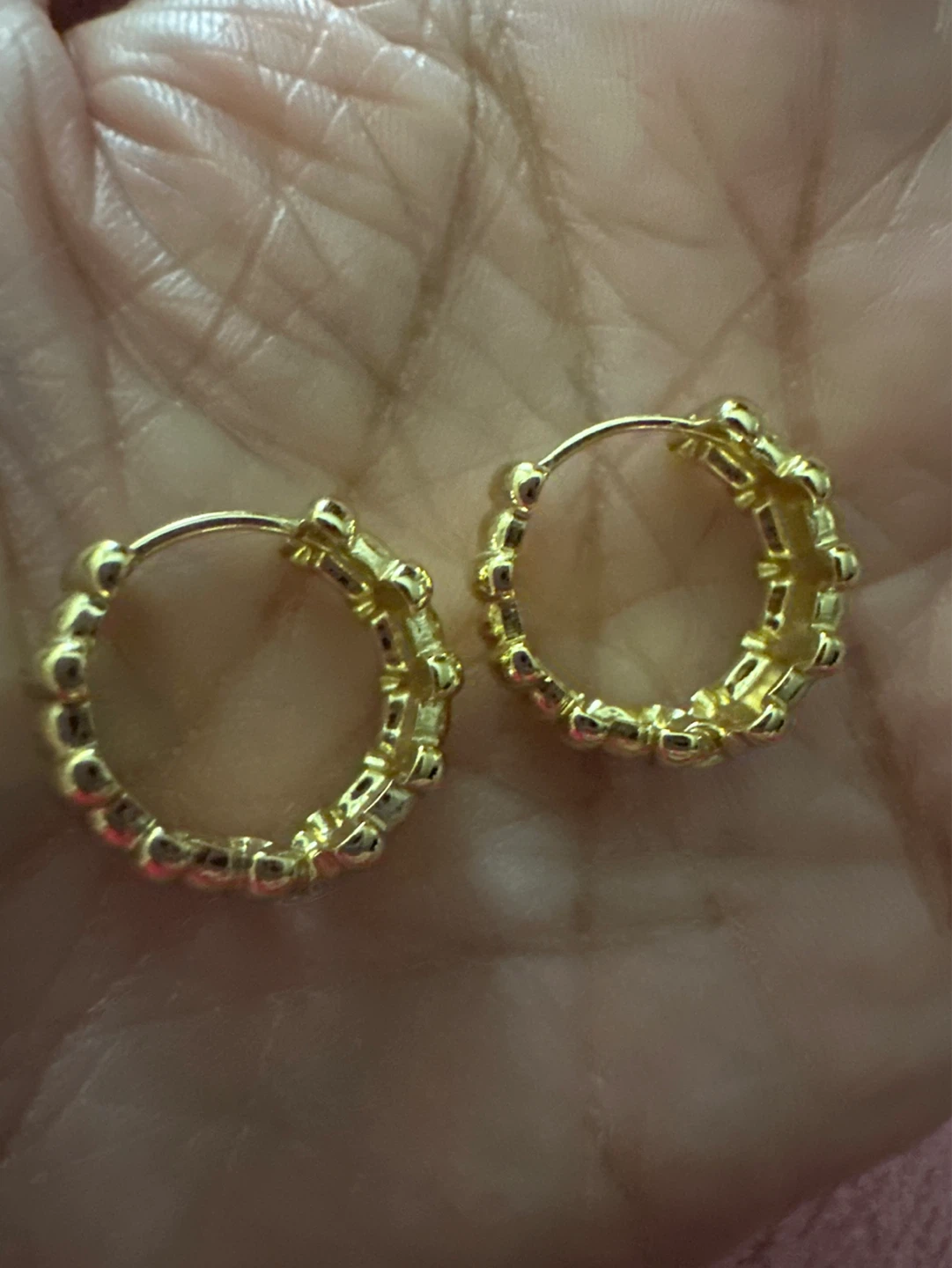 Gold laminated Hoop Earrings