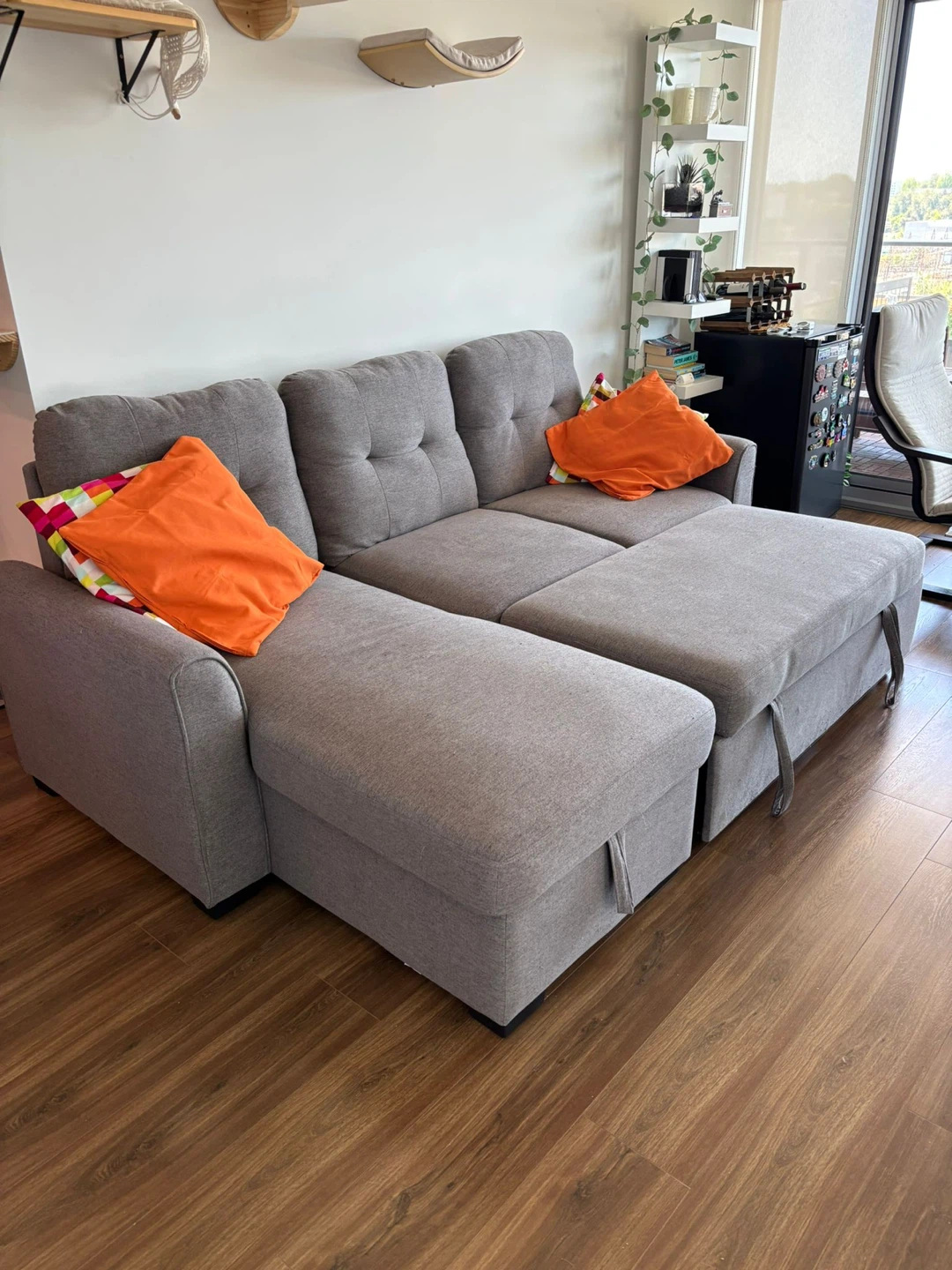 The Brick - Grey Sectional Sofa with Storage