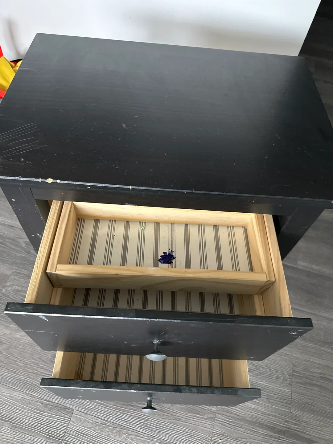 Black 2-Drawer Nightstand - photo 2