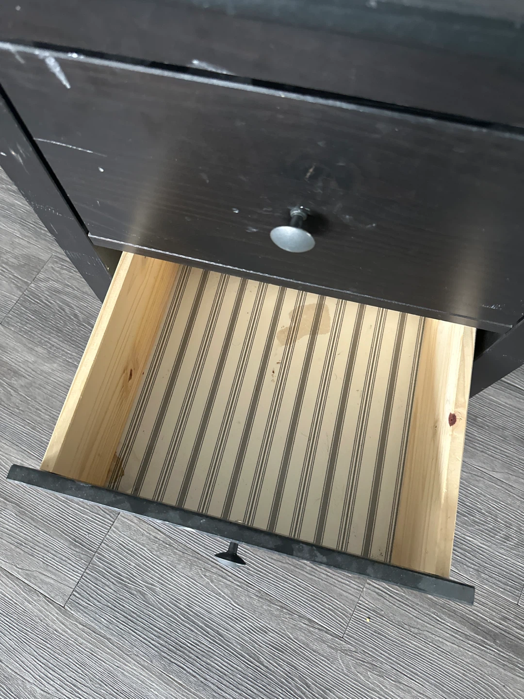 Black 2-Drawer Nightstand - photo 3