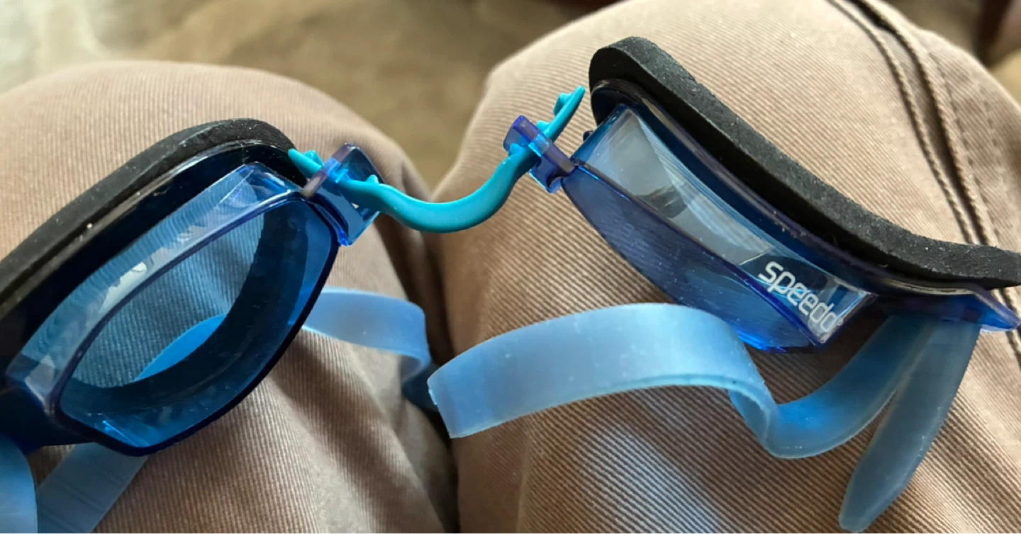 Speedo swimming goggles Air Seal performance clear blue color. - photo 5