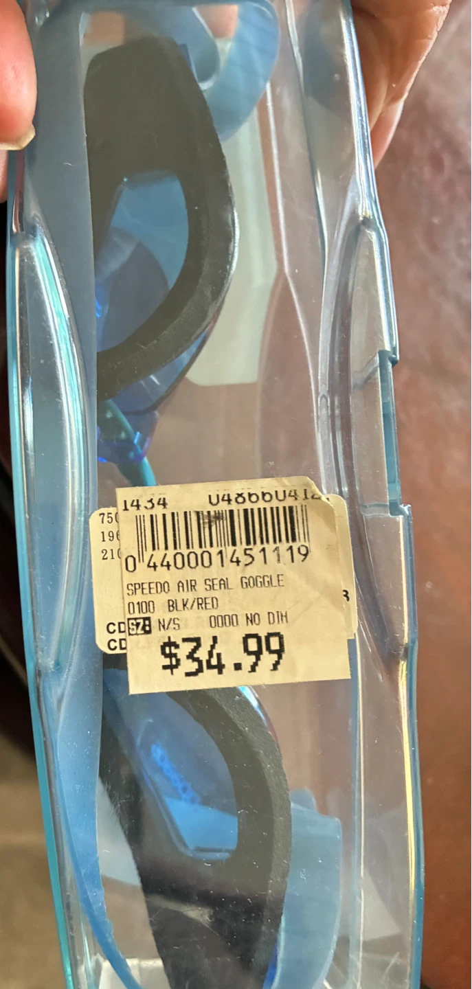 Speedo swimming goggles Air Seal performance clear blue color. - photo 3