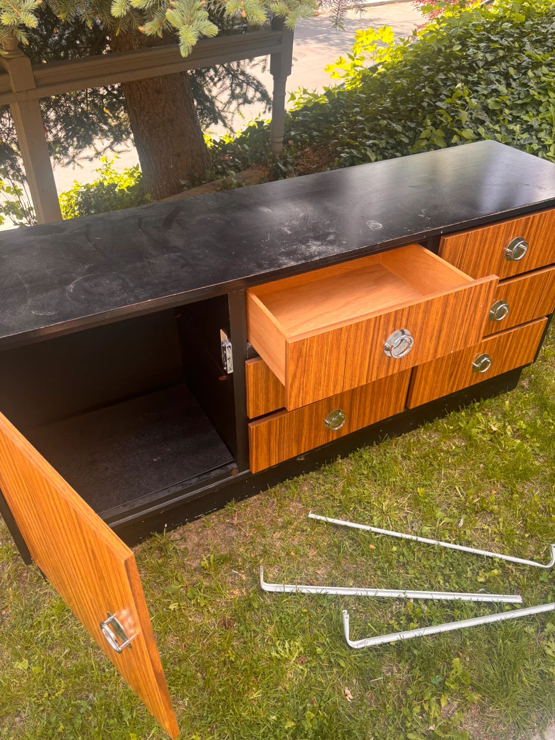 Vintage Dresser Sideboard with Cabinet and Drawers - photo 3
