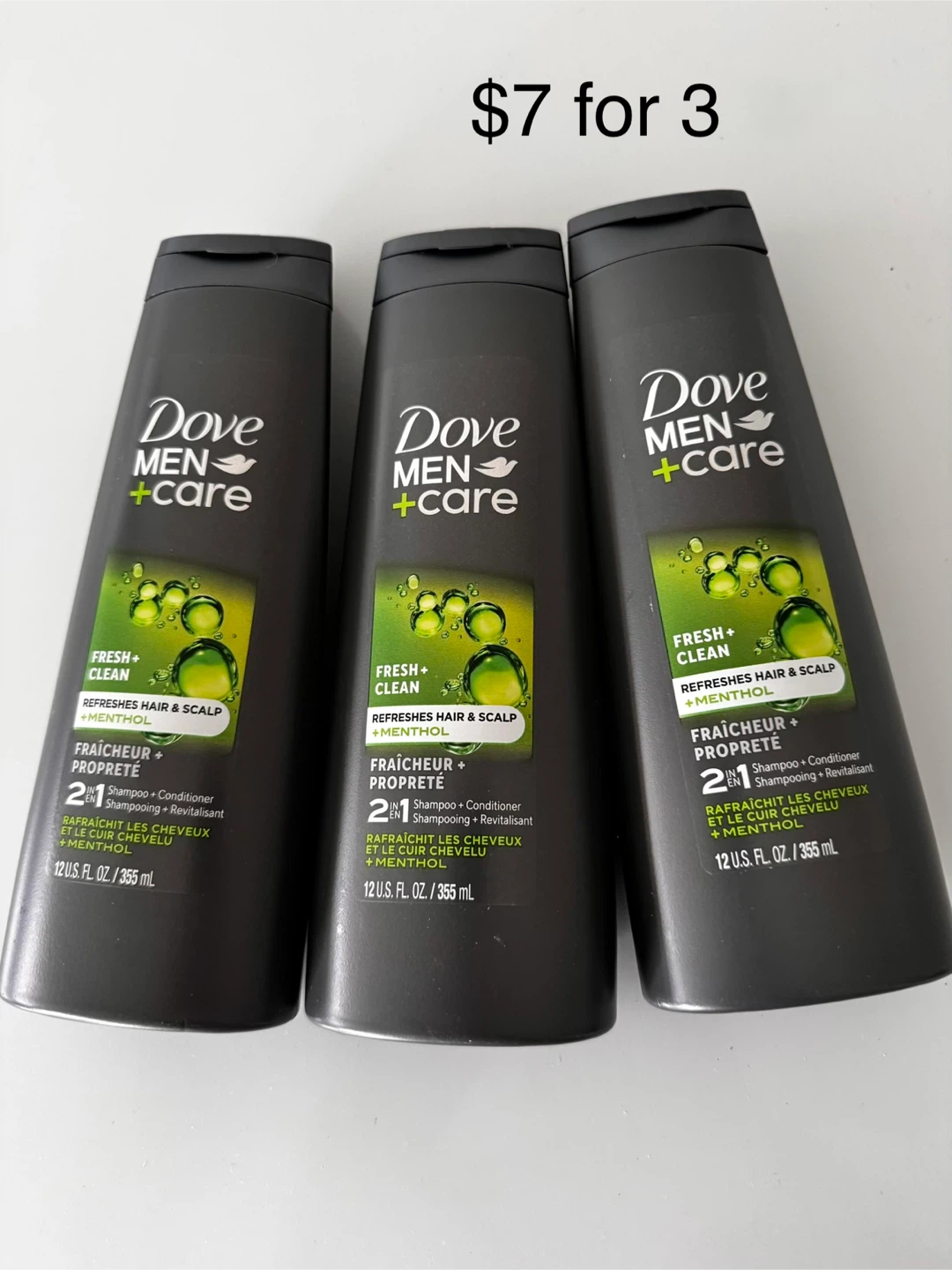 Dove men shampoo 2 in 1.