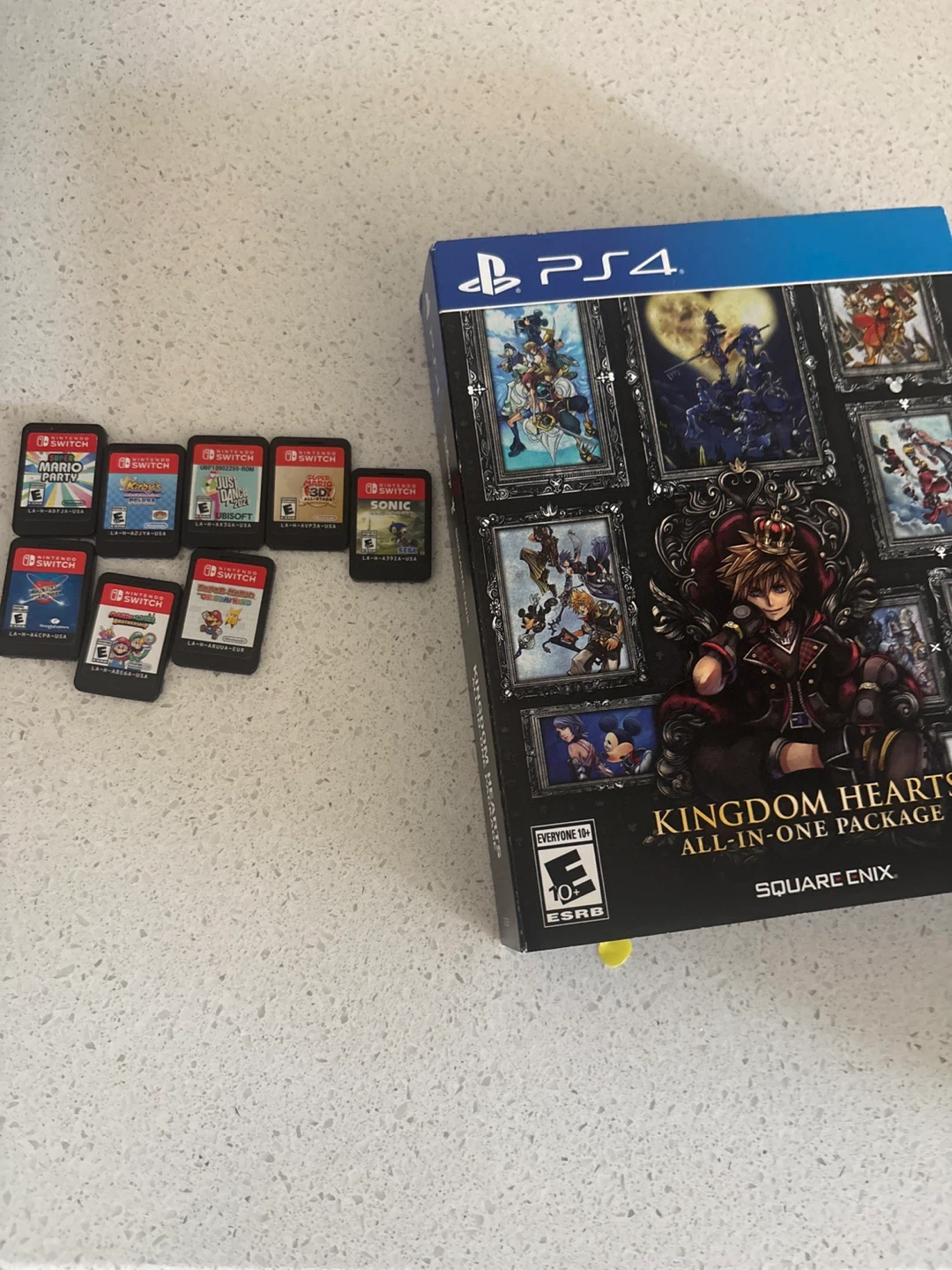Nintendo game and kingdom hearts all in on package
