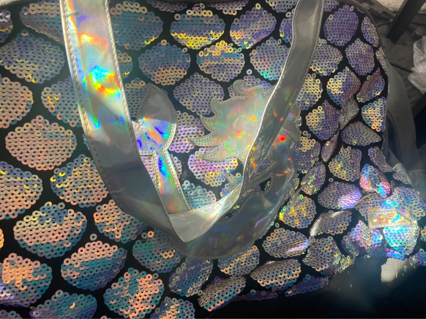 Sparkly Sequin Bag with Holographic Accents