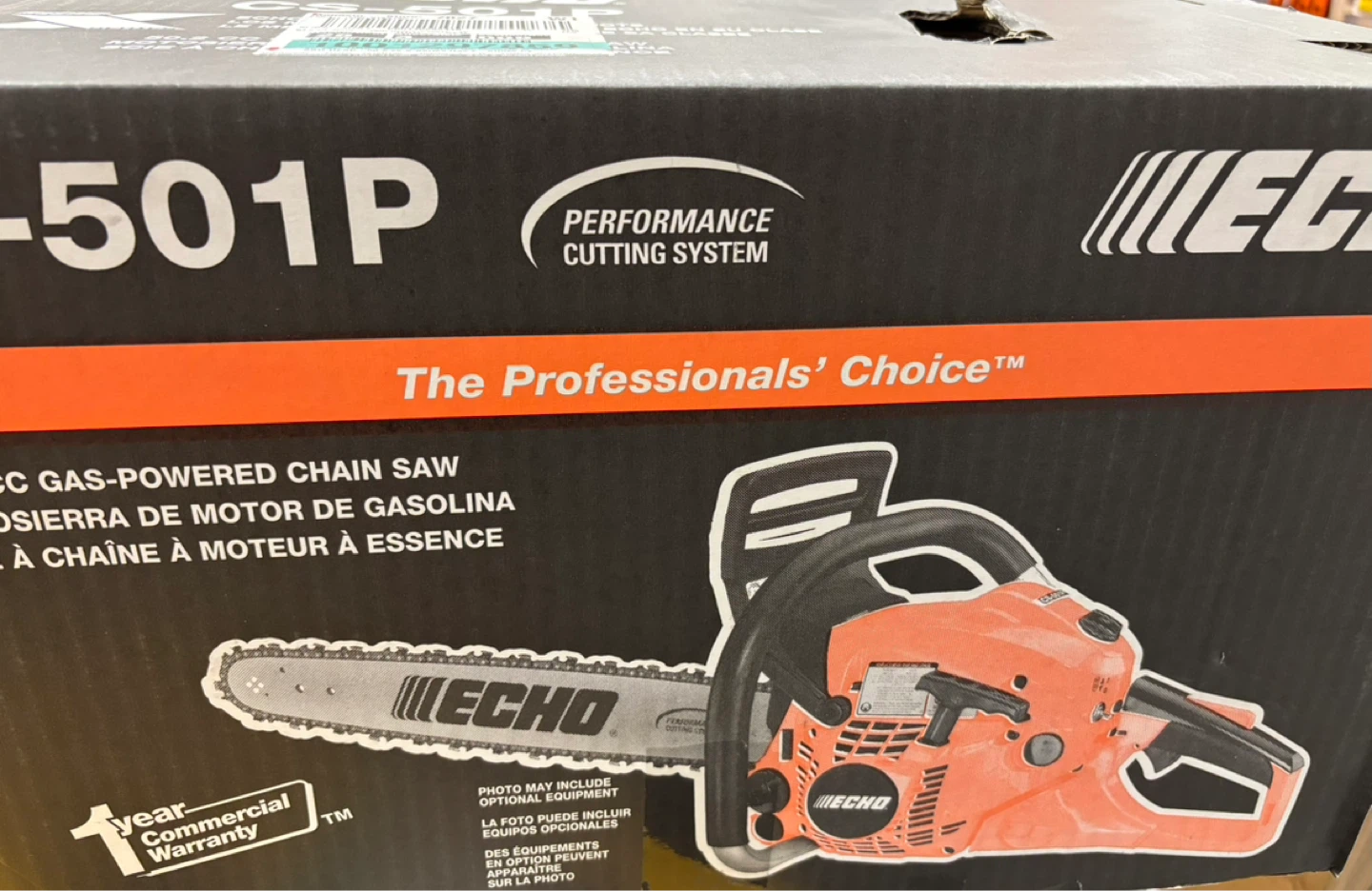 ECHO 50.2 cc Gas 2-Stroke Rear Handle Chainsaw w/ 20-inch Bar