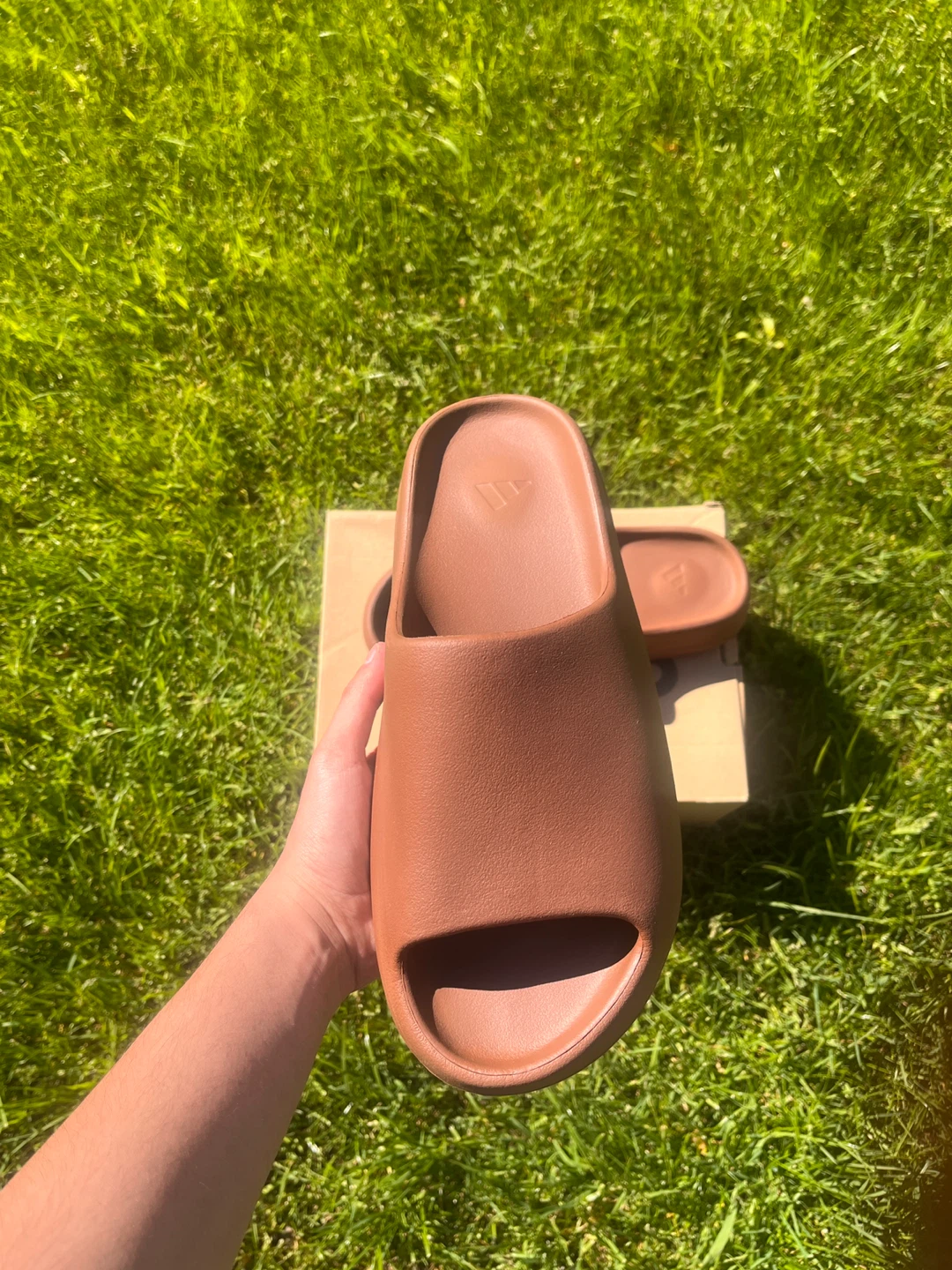 Flax yeezy slides - photo 3
