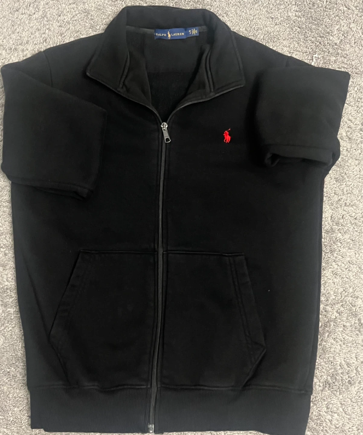 Ralph Lauren Black Full Zip Hoodie with Rainbow POLO Logo - photo 2