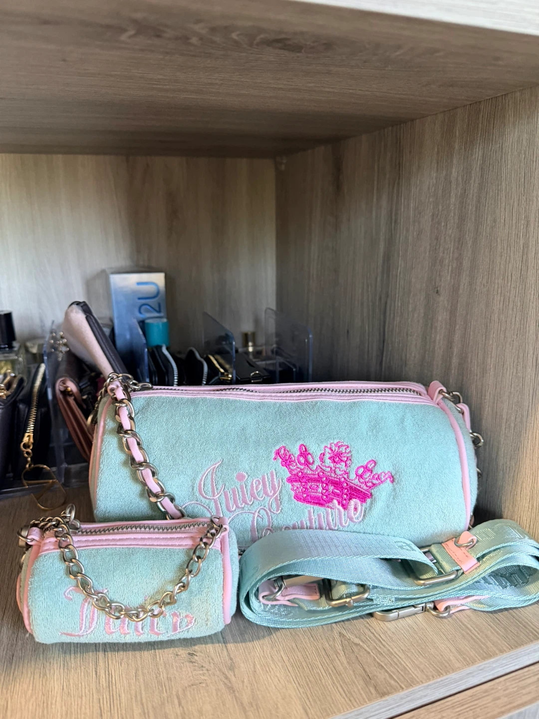 Juicy Couture Mint Green Velour Bags