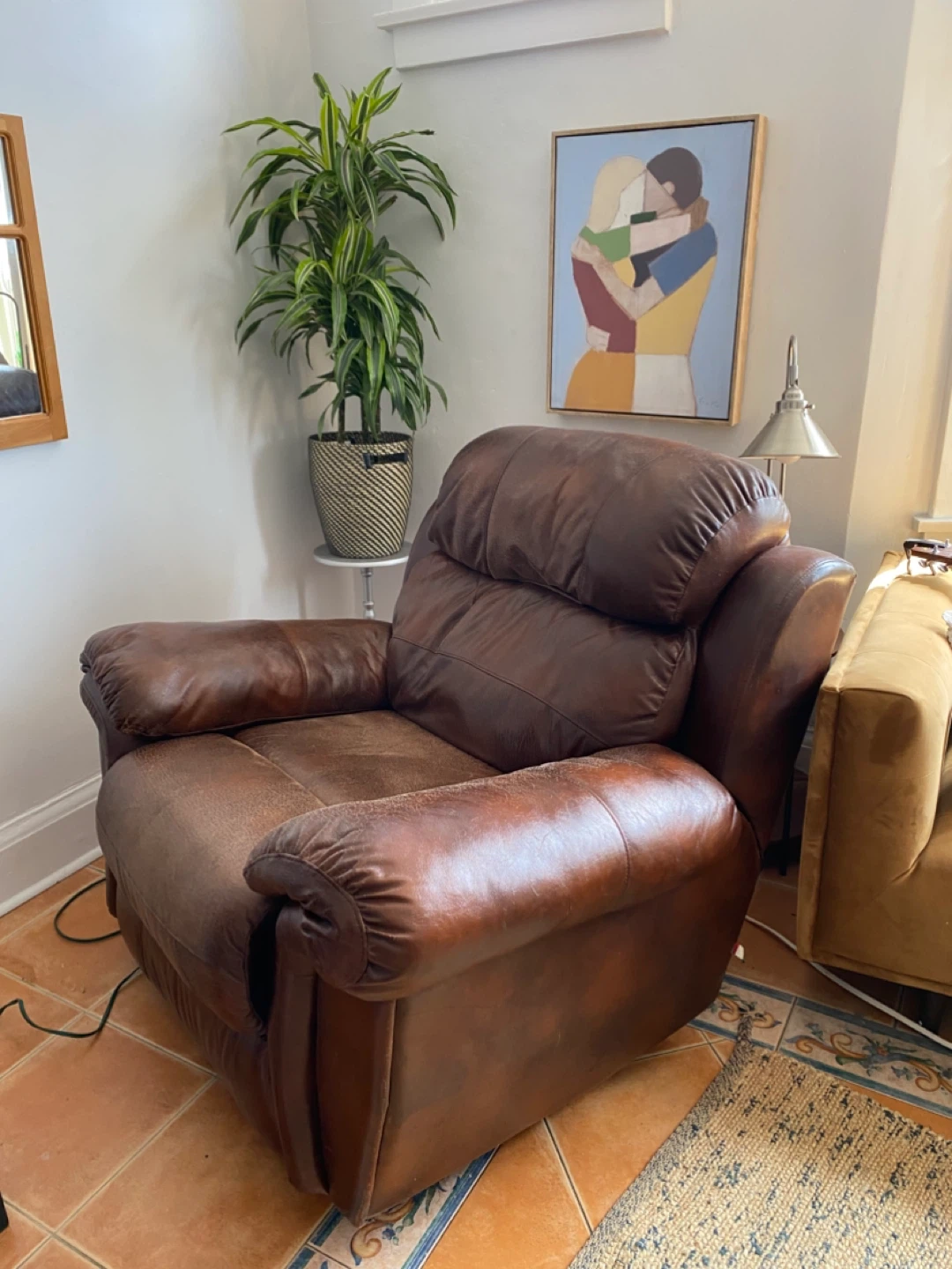 Italian Leather Recliner Armchair - photo 5
