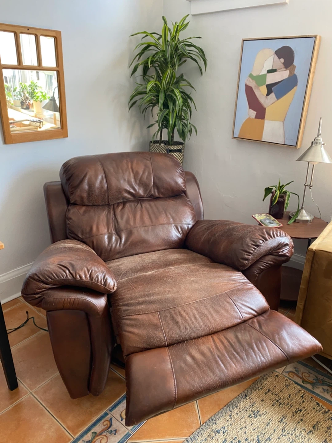Italian Leather Recliner Armchair - photo 2
