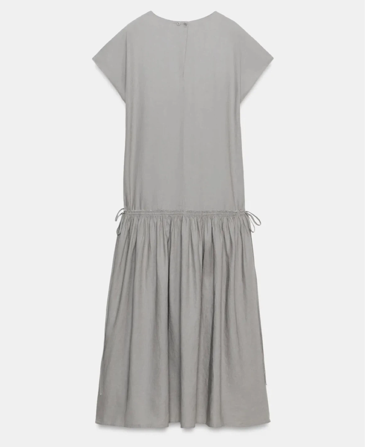 Zara Woman Collection Linen Blend Midi XS Dress