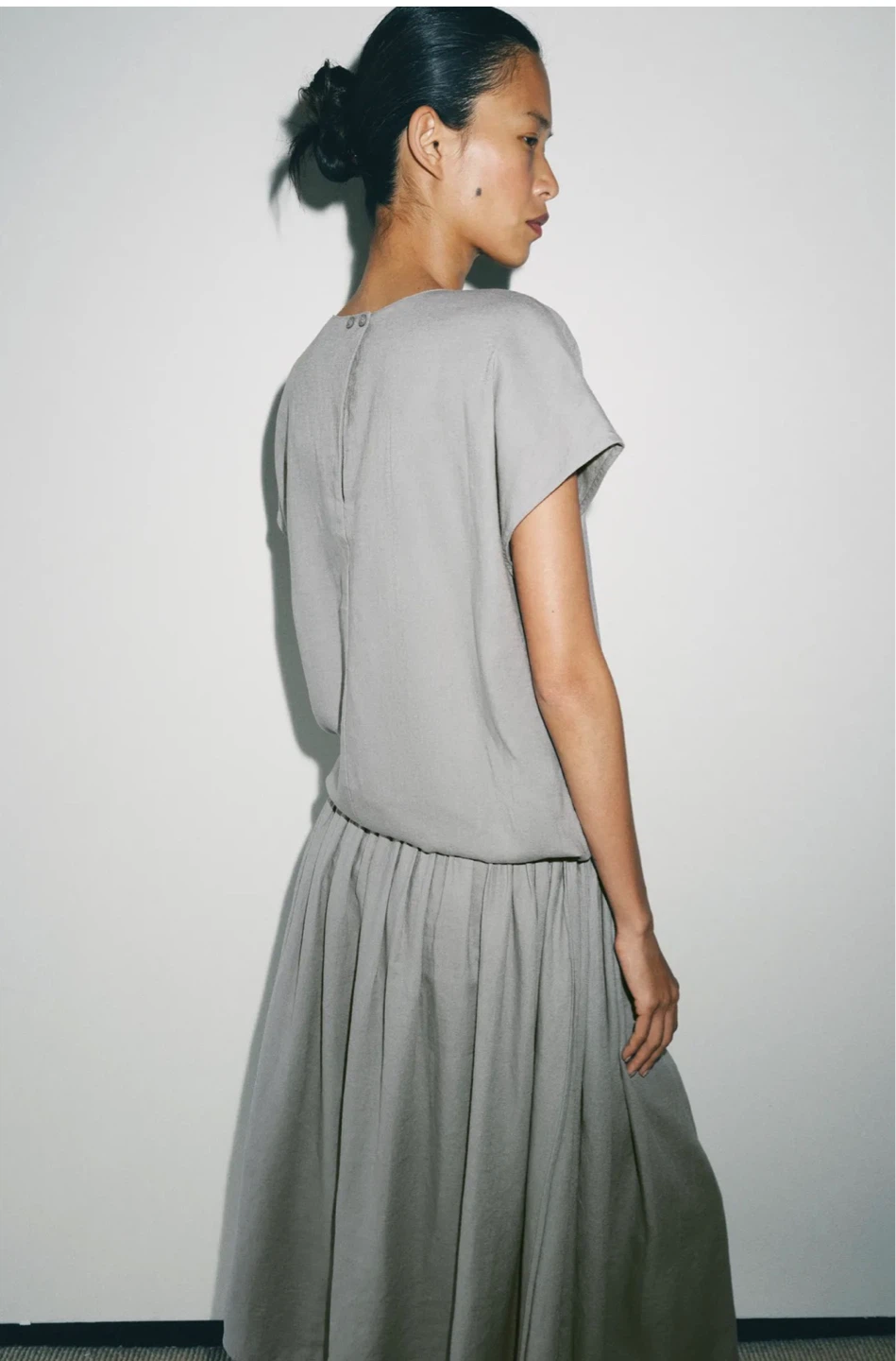 Zara Woman Collection Linen Blend Midi XS Dress - photo 4