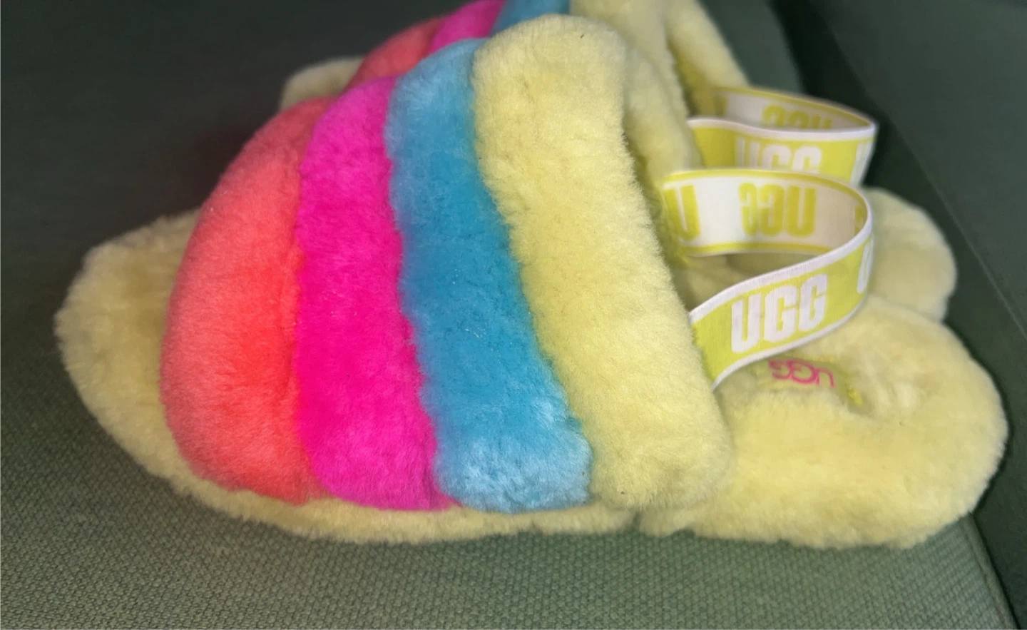 UGG Fluff Yeah Rainbow Slide Slippers - photo 2