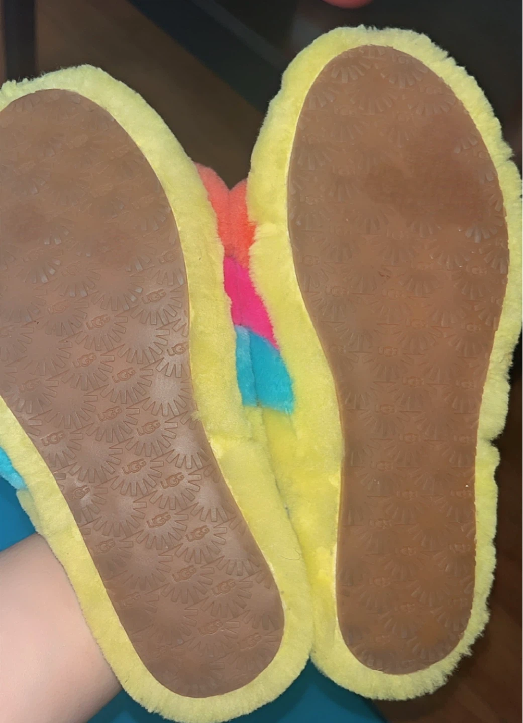 UGG Fluff Yeah Rainbow Slide Slippers - photo 3