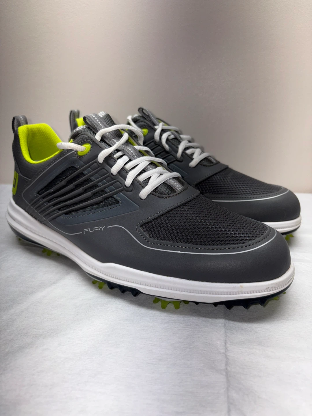 FootJoy Fury Golf Shoes Men's 10 M Grey/Lime
