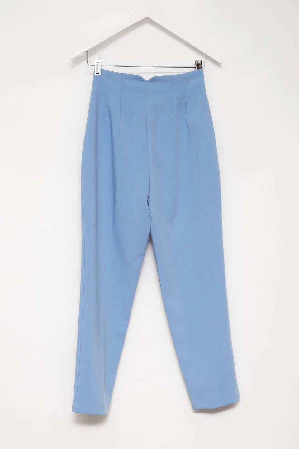 ZARA Light Blue High-Waisted Pleated Pants - photo 3