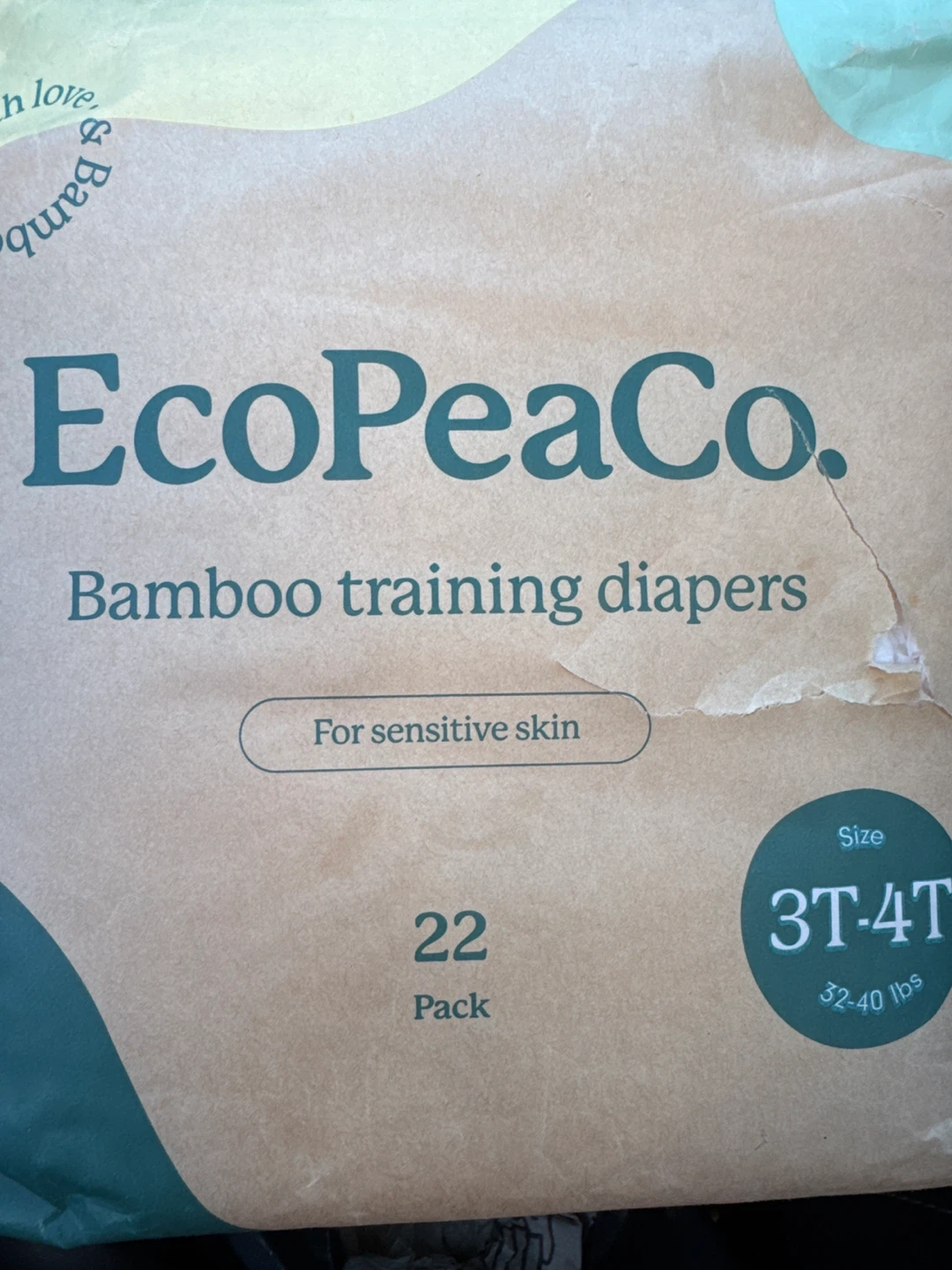 EcoPeaCo. Bamboo Training Diapers Size 3T-4T