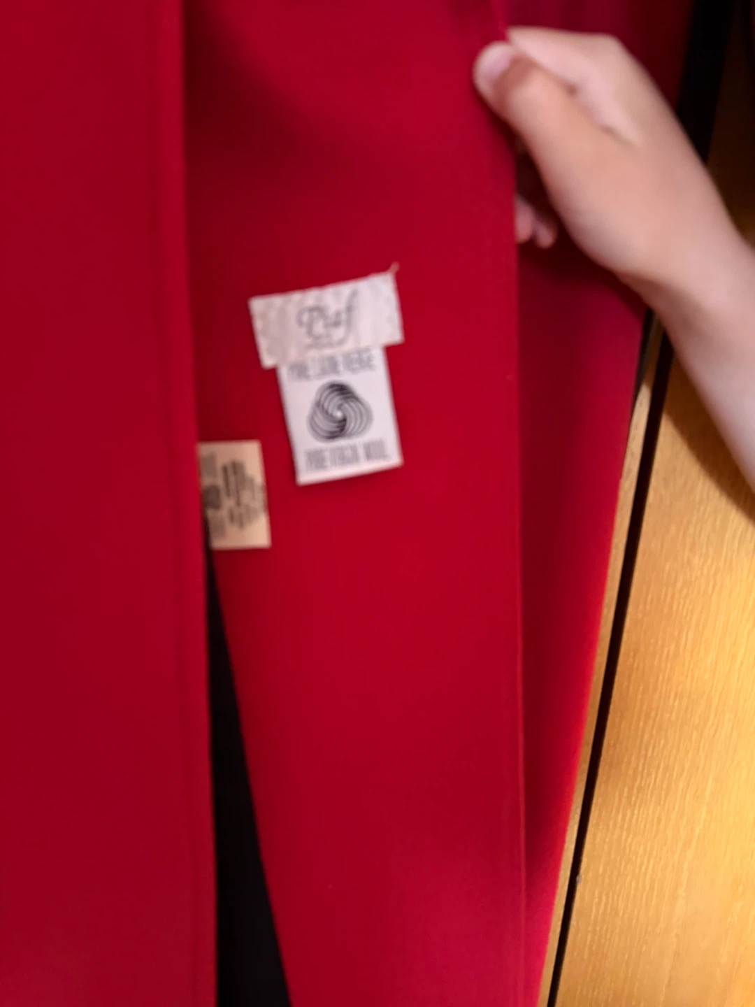 Vintage  Virgin Red Wool Coat - photo 2