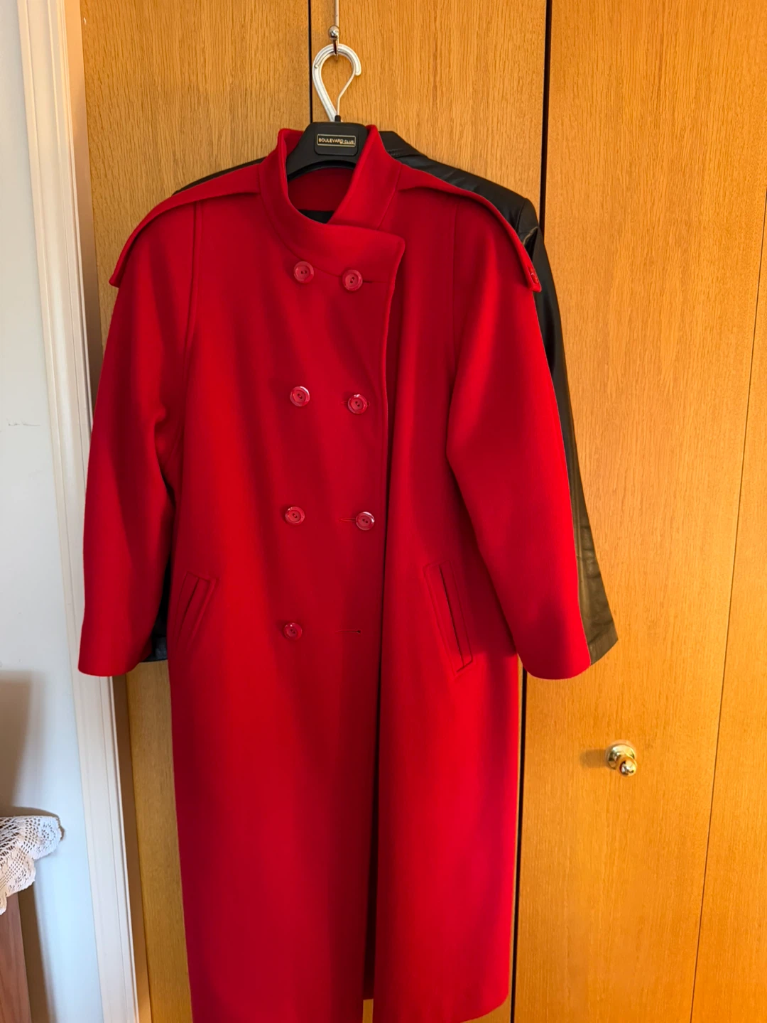 Vintage  Virgin Red Wool Coat