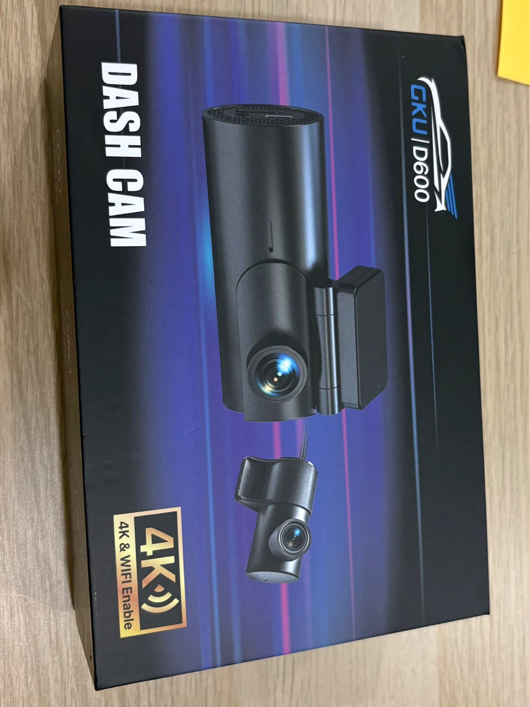 GKU D600 4K Mini Dual Dash Cam with GPS
