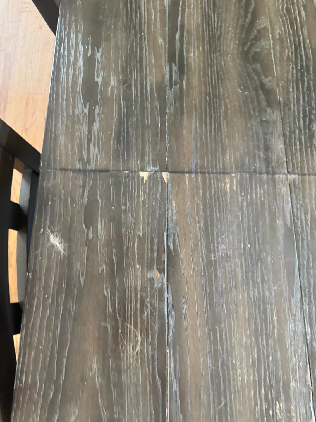 Dark Wood Dining Table with 4 Chairs and Bench - photo 4