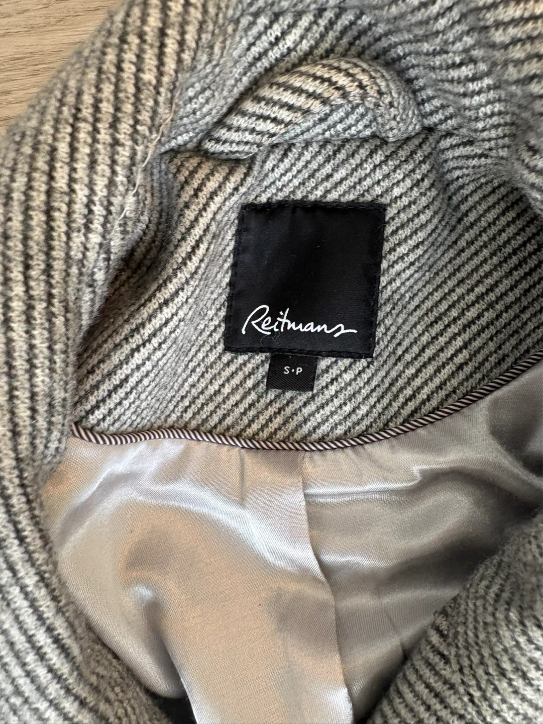 Reitmans Grey Herringbone Wool Blend Coat - photo 3