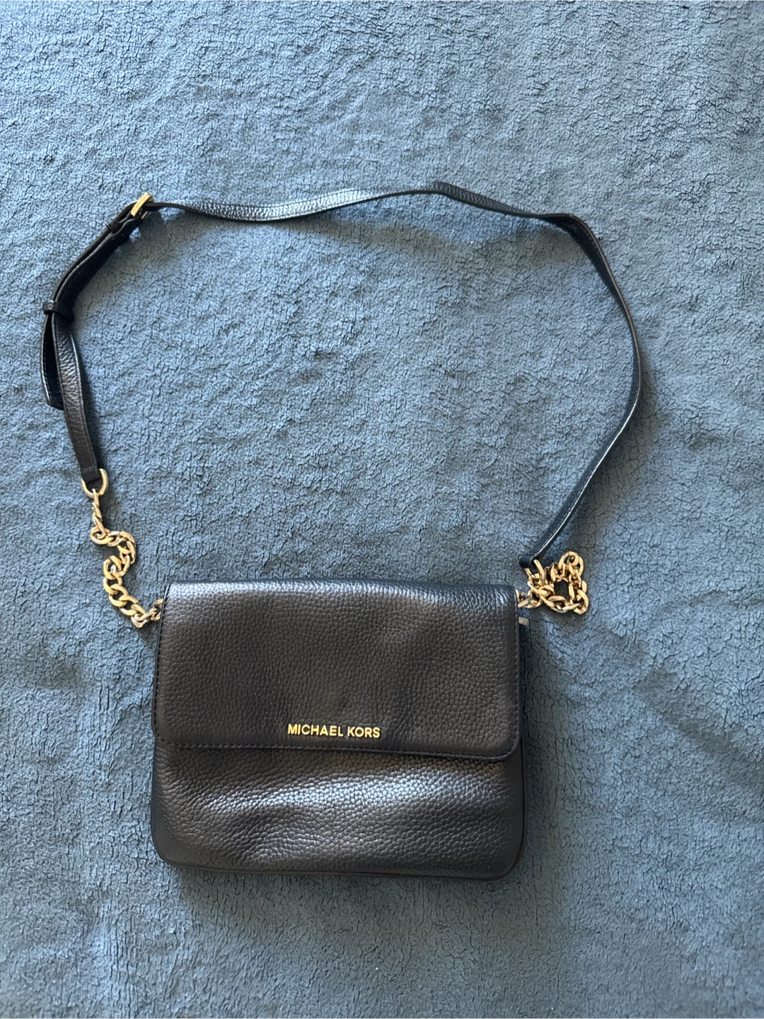 Michael Kors Black Leather Crossbody Bag