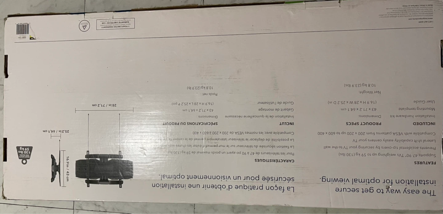 Insignia Full-Motion TV Wall Mount for 47-90" TVs - photo 2