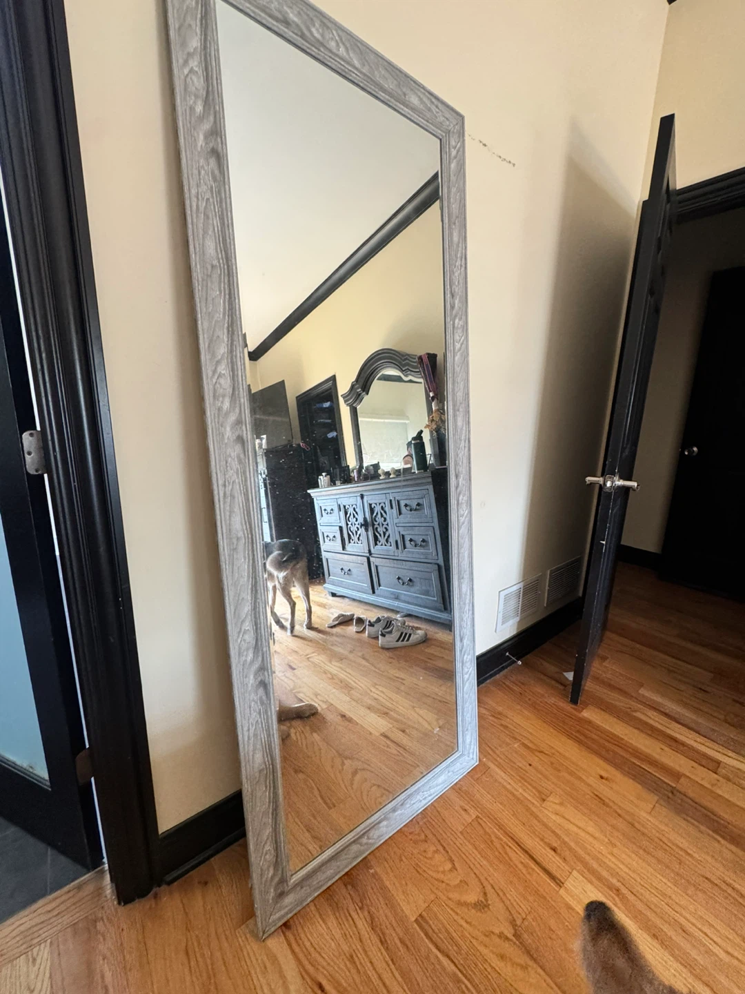Grey Wood Framed Full Length Mirror - photo 4