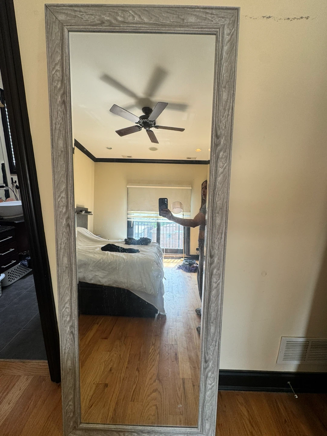Grey Wood Framed Full Length Mirror - photo 3