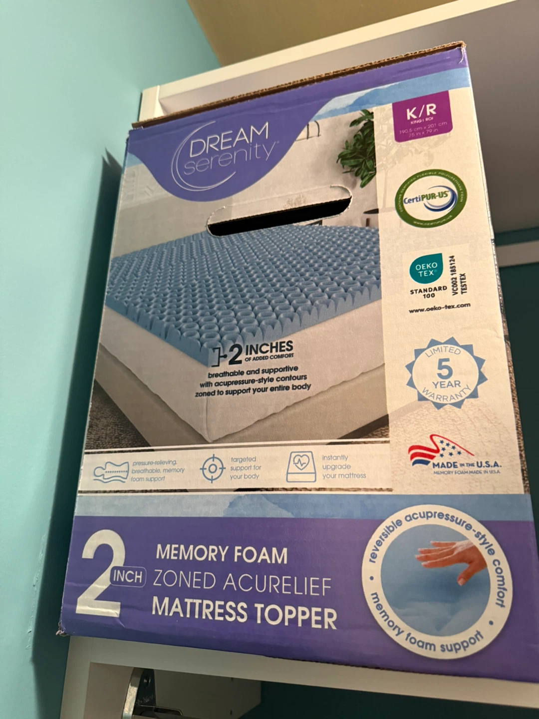 Dream Serenity 2-Inch Memory Foam Mattress Topper - photo 3