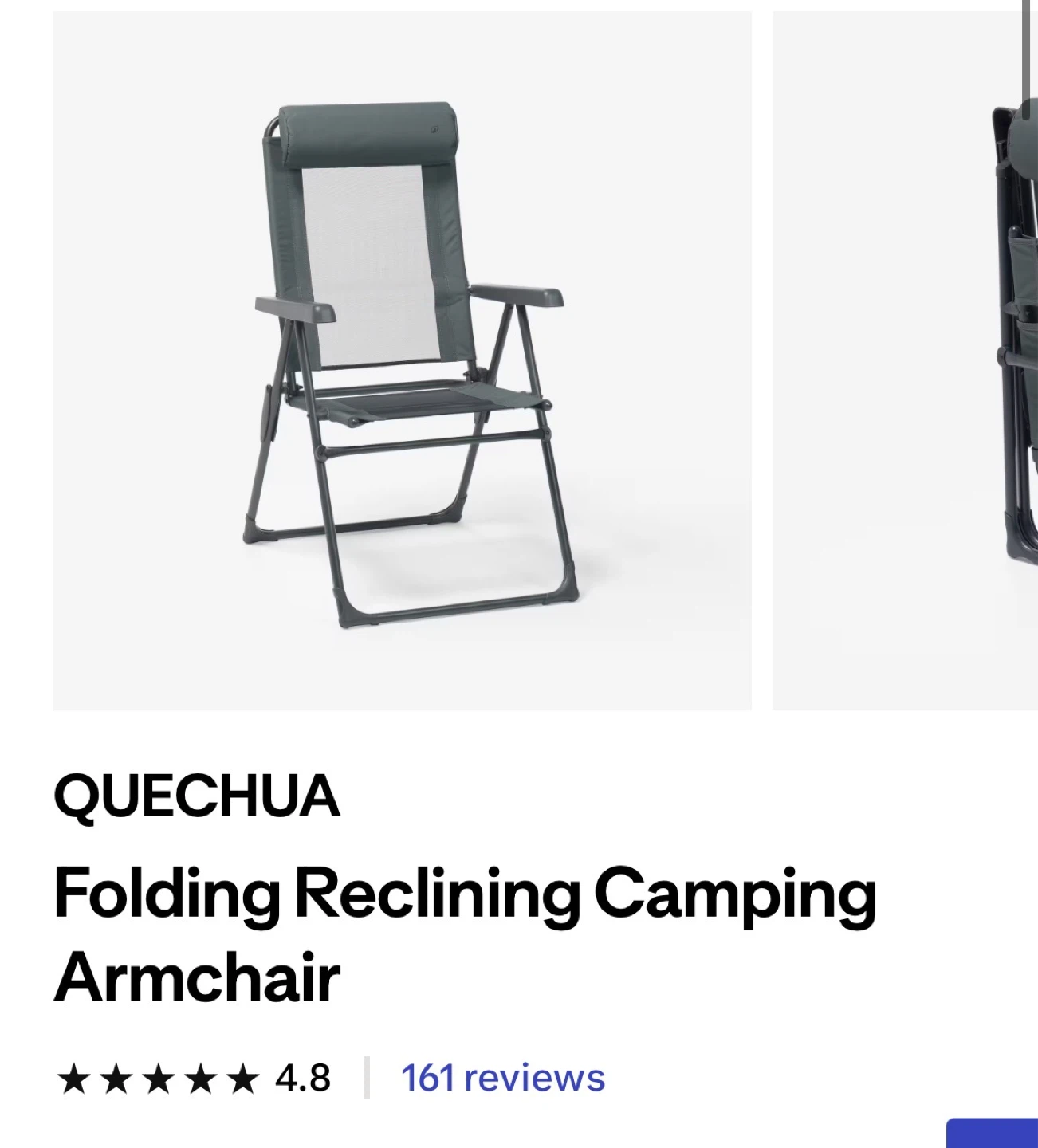 Quechua Folding Reclining Camping Armchair